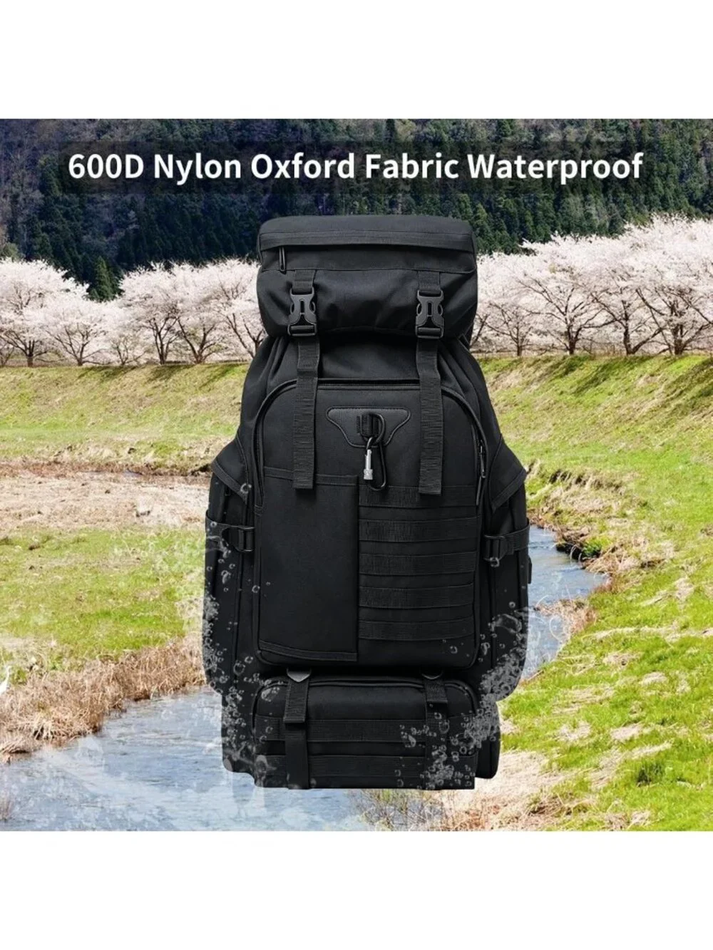 Large 80L/100L Hiking Backpack for Men & Women - Tactical Outdoor Travel